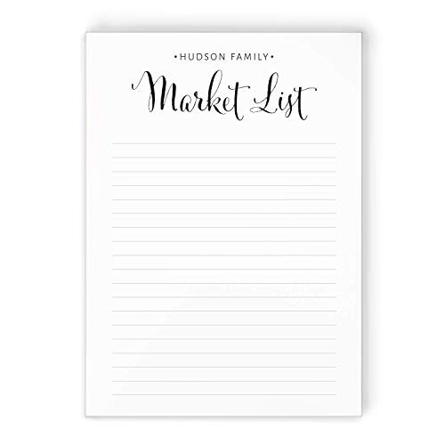 MARKET LIST NOTEPAD - Personalized To-Do Grocery Store Family Stationery Stationary 5x7 or 8x10 Note Pad