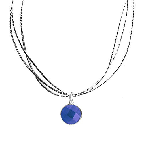 Moon Child Aquamarine Choker Necklace in Sterling Silver - Natural blue Gemstone Pendant Necklace - March s Birthstone Moon Child Aquamarine Choker Necklace in Sterling Silver - Natural blue Gemstone Pendant Necklace - March s Birthstone