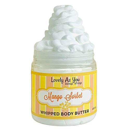 Mango Sorbet Whipped Body Butter Handmade Body Butter Natural Lotion