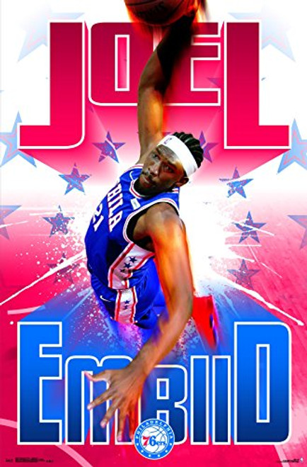 Trends International Philadelphia 76ers-J Embiid 17 Wall Poster J, 22.375" x 34" Trends International Philadelphia 76ers-J Embiid 17 Wall Poster J, 22.375" x 34"