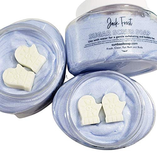 Jack Frost Winter Gift Exfoliating Body Scrub. Stocking Stuffers for Women Men Coworker