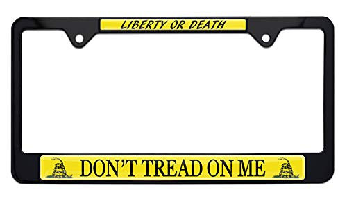 Elektroplate Don t Tread On Me Black License Plate Frame