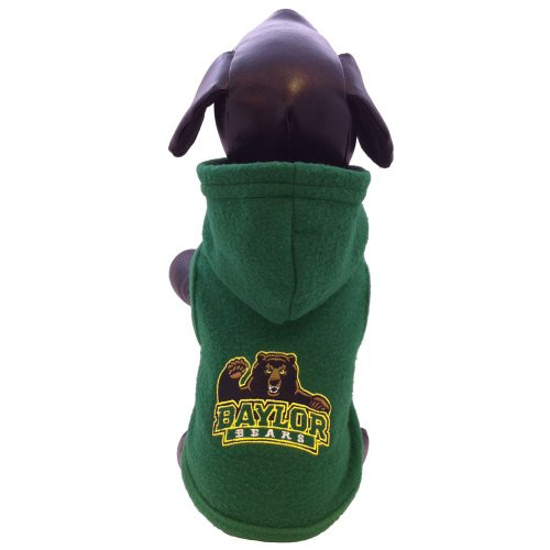 NCAA Baylor Bears Collegiate Polar Fleece Hooded Dog Jacket  Tiny