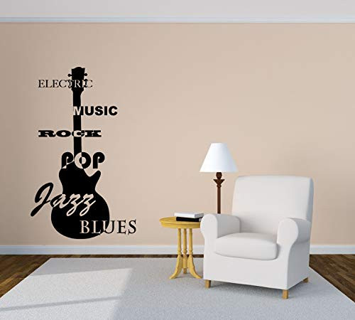Wall Vinyl Sticker Guitar Music Band Sound Electric Rock Pop Jazz Blues Car Mural Decal Art Decor LP2528 Wall Vinyl Sticker Guitar Music Band Sound Electric Rock Pop Jazz Blues Car Mural Decal Art Decor LP2528