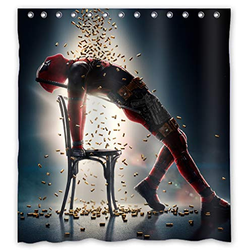 SCJIAhome Deadpool Shower Curtain,Waterproof Polyester Fabric Decorative Bathroom Bath Curtains 60" W x 72" H