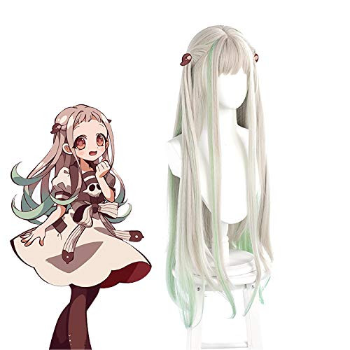 Yashiro Nene Cosplay WigToilet-Bound Hanako-kun Manga Gray Green Cosplay Wig Costume Hair