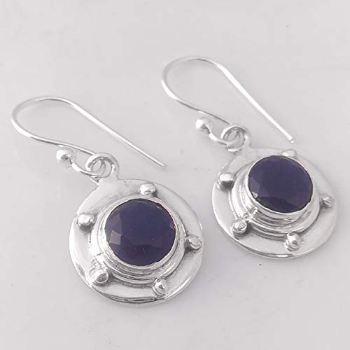Solid 925 Sterling Silver Earrings for Women  and  Girls Sterling Silver Blue Sapphire Earrings Drop  and  Dangle Mothers Day Gift Hypoallergenic Earrings For Sensitive Ears Boho Earrings Solid 925 Sterling Silver Earrings for Women  and  Girls Sterling Silver Blue Sapphire Earrings Drop  and  Dangle Mothers Day Gift Hypoallergenic Earrings For Sensitive Ears Boho Earrings