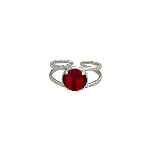 Recycled Vintage 1940 s Red Beer Bottle Adjustable Double Band Glass and Sterling Silver Ring Recycled Vintage 1940 s Red Beer Bottle Adjustable Double Band Glass and Sterling Silver Ring