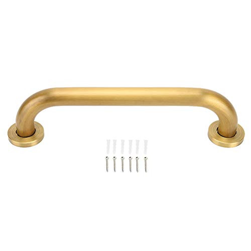 Bath Grab Bar Copper Shower Handle Bathroom Balance Bar Safety Hand Rail Bathtub Handle for Seniors Disabled Handicap and Elderly People 30cm   11.8in