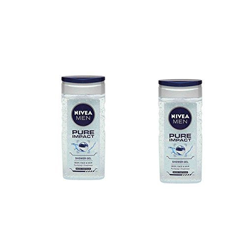 2 Lots X Nivea Pure Impact Shower Gel for Men 250ml