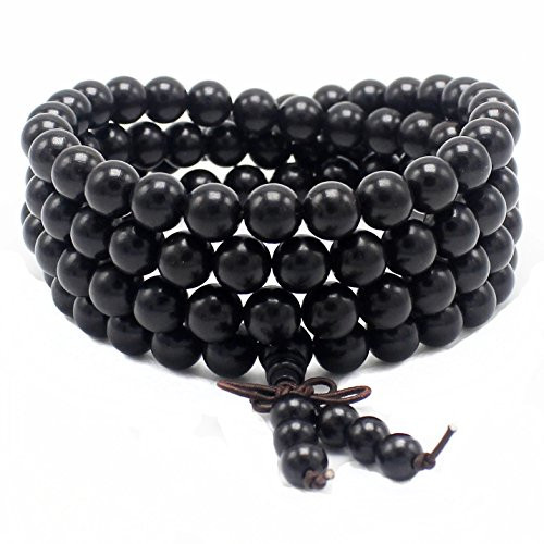 JIIUZUO 8mm 108 wood necklace sandalwood prayer beads bracelet meditation buddhist link wrist prayer mala elastic JIIUZUO 8mm 108 wood necklace sandalwood prayer beads bracelet meditation buddhist link wrist prayer mala elastic