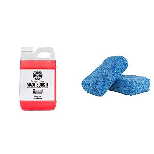 Chemical Guys CWS_101_64 Car Wash Shampoo 64 fl. oz. and MIC_292_02 Premium Grade Microfiber Applicator Blue Pack of 2 Chemical Guys CWS_101_64 Car Wash Shampoo 64 fl. oz. and MIC_292_02 Premium Grade Microfiber Applicator Blue Pack of 2