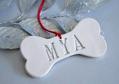 Personalized Dog Bone Christmas Ornament with Name - Gift Boxed and Ready to Give Personalized Dog Bone Christmas Ornament with Name - Gift Boxed and Ready to Give
