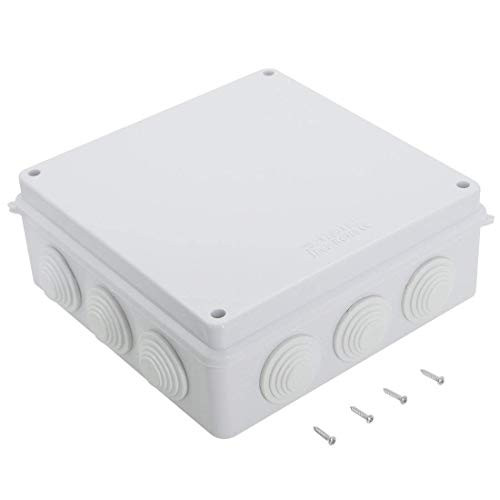 LUOYIMAO ABS Plastic Dustproof Waterproof IP65 Junction Box Universal Electrical Project Enclosure White 200x200x80mm(7.9" x 7.9" x 3.1")