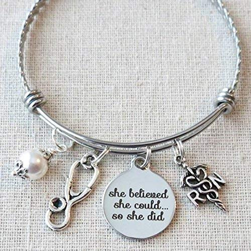 RN Nurse Gifts RN Graduate Gifts She Believed She Could So She Did Nurse RN Graduation Gift Registered Nurse Nursing Graduate Bracelet Gifts For Nurses RN Nurse Gifts RN Graduate Gifts She Believed She Could So She Did Nurse RN Graduation Gift Registered Nurse Nursing Graduate Bracelet Gifts For Nurses