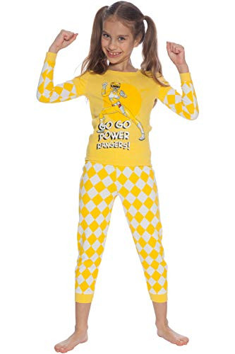 Intimo Big Girls  Power Ranger Yellow Ranger 2 Piece Pajama Set Yellow 6 6X