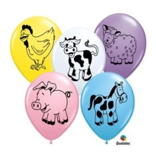 Farm Animal Barnyard Pig Cow Sheep Horse Birthday Party 11' Balloon Latex (25) Farm Animal Barnyard Pig Cow Sheep Horse Birthday Party 11' Balloon Latex (25)