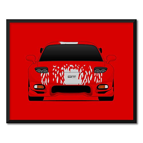 CUSTOMIZABLE COLOR  Mazda RX-7 FD from the Fast and the Furious Movie Driven by Dominic Toretto  Vin Diesel  Inspired Poster Print Wall Art Decor Handmade