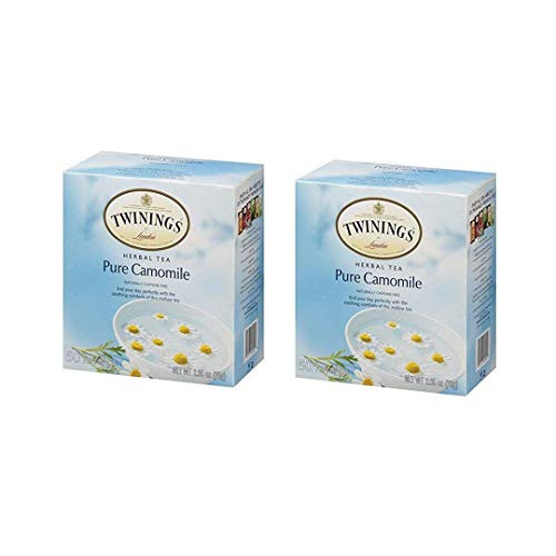 Twinings Pure Camomile Tea 50 count Tea Bags (Pack of 2)