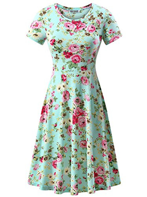 HUHOT Floral Dresses Women Endless Summer Casual Print Midi Dresses Floral-13Large HUHOT Floral Dresses Women Endless Summer Casual Print Midi Dresses Floral-13Large
