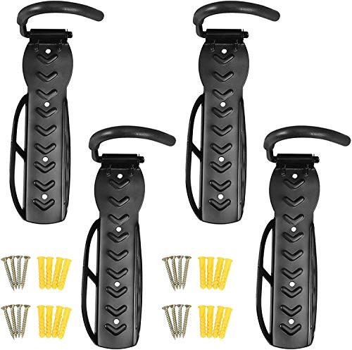 GZDUCK Bike Wall Mount4 PCS Vertical Bike Hanger Garage Wall Mount Bicycles Hanging Rack Storage System for Indoor Shed Heavy Duty Holds Up to 66 lb