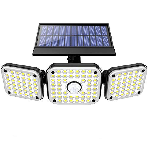 Solar Lights Outdoor with Motion Sensor 3 Heads Security Lights Solar Powered 112LED Flood Lights Motion Detected Spotlights 360 Rotatable IP65 Waterproof for Porch Garage Yard Entryways Patio-1PCS Solar Lights Outdoor with Motion Sensor 3 Heads Security Lights Solar Powered 112LED Flood Lights Motion Detected Spotlights 360 Rotatable IP65 Waterproof for Porch Garage Yard Entryways Patio-1PCS