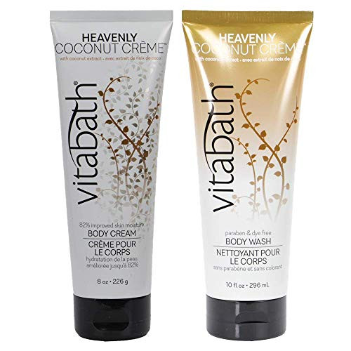 Vitabath Body Cream and Body Wash Skin Moisture Duo Set  Heavenly Coconut Crème
