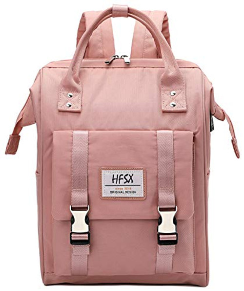 Laptop Backpack for Women Fashion Travel Bags Cute Backpack Purse Work Bag Vintage Backpacks with USB Port Pink