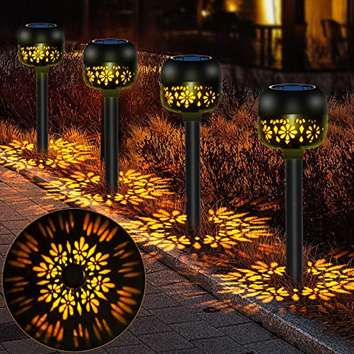Solar Powered Garden Lights Outdoor Solar Pathway Lights Auto On Off Landscape Lights Waterproof LED Decorative Path Lights for Patio Yard Lawn Walkway and Landscape 4 Pack Solar Powered Garden Lights Outdoor Solar Pathway Lights Auto On Off Landscape Lights Waterproof LED Decorative Path Lights for Patio Yard Lawn Walkway and Landscape 4 Pack
