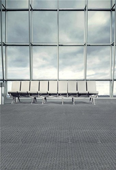 AOFOTO 5x7ft Artistic Background Photography Backdrops Wedding Airport Window Lounge Chairs Blurry Floor Adults Child Portrait Scene Indoor Studio Props Video Girl Photo Shoot