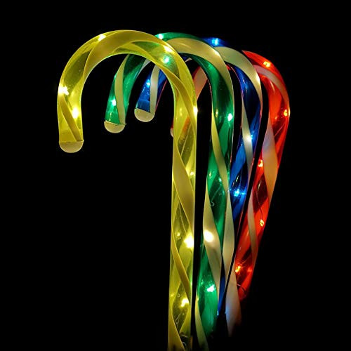 Candy Christmas LightsCandy Cane Lights Outdoor Christmas Candy Cane Pathway Marker Lights Christmas LED Yard Lawn Pathway MarkersChristmas Indoor and Outdoor Decoration Lights  4pcs-multicolor