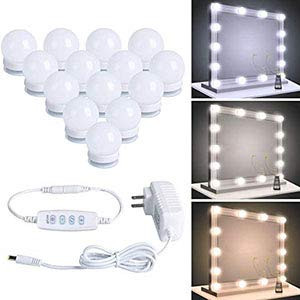 Vanity Lights 14 Pcs Led Vanity Makeup Light for Mirror Stick on Lights with Dimmable and 3 Color Modes Light Bulbs in Bedroom Bathroom Dressing Room  Mirror Not Included