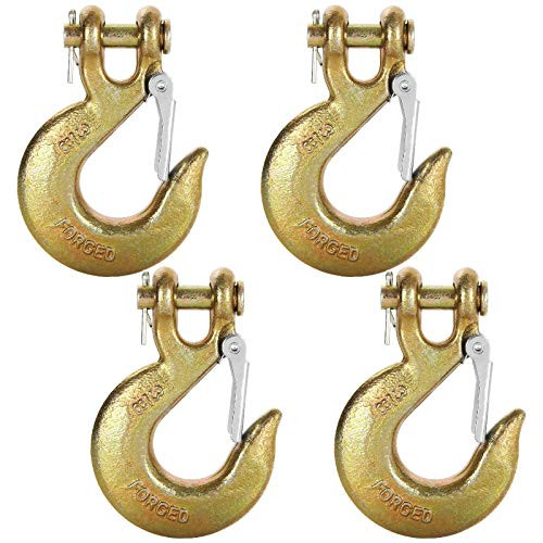 4 Pack 3 8 Inch Clevis Slip Hook Clevis Safety Hook with Safety Latch Clevis Rigging Tow Winch Trailer 18000 Lb Capacity?1 in Opening