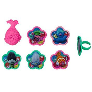 Trolls Cupcake Toppers Set of 24 Trolls cake toppers