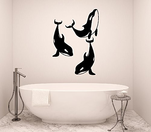 Orca Killer Whale Set of Three Vinyl Wall Decal Sticker Graphic