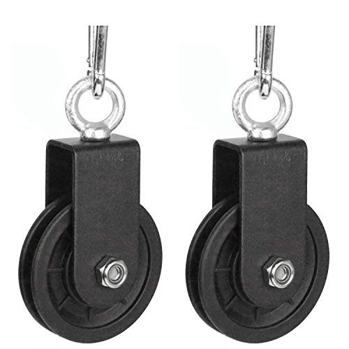 3.54 in   90 mm Silent Nylon Fitness Pulley for LAT Pulley System 360 Degree Rotation Traction Wheel Pulley Cable Machine Attachment DIY Attachment Lifting Blocks Gym Equipment  2 Pack