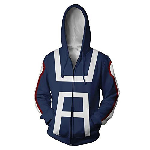 My Hero Academia 3D Hoodie Sweatshirt Boys Boku No Hero Academia Drawstring Pullover Costume for Cosplay Blue-2 M My Hero Academia 3D Hoodie Sweatshirt Boys Boku No Hero Academia Drawstring Pullover Costume for Cosplay Blue-2 M