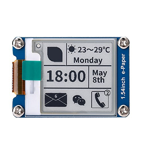 Tangxi 1.54inch e-Paper Module 200x200 Resolution E-Ink Display Module Resolution 3.3v 3-Wire SPI 4-Wire SPI E-Paper Electronic Screen Panel with Embedded Controller SPI Interface for Raspberry Pi