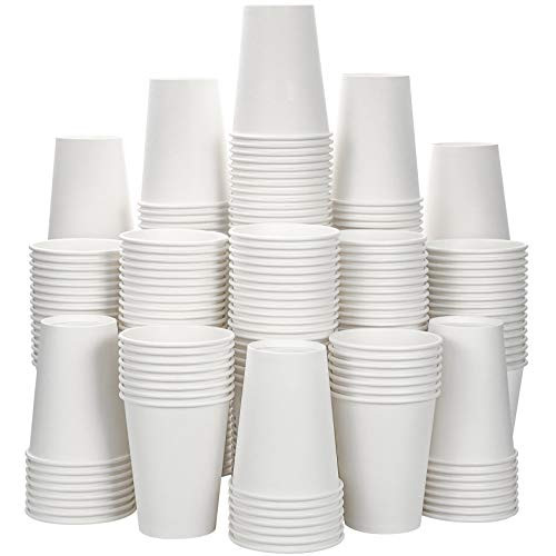 264 Pack  16 oz Disposable Paper Coffee Cups White Paper Hot Cold Beverage Drinking Cup for Water Juice Coffee Tea