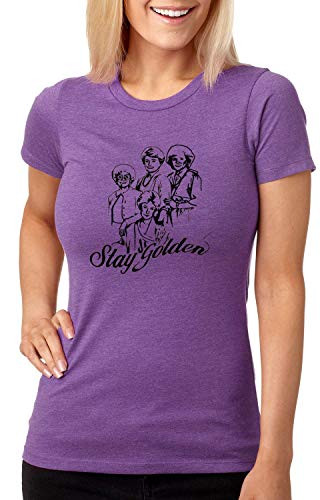 Stay Golden Golden Girls Inspired 80 s TV Two T-Sided Ladies Next Level Shirt Thank You for Being a Friend  Purple Large