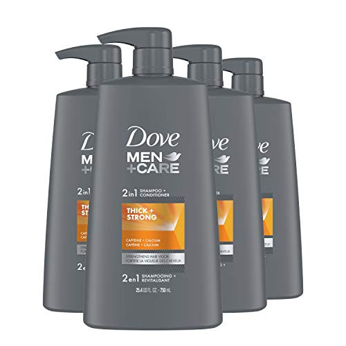 Dove Men plusCare 2 in 1 Shampoo  and  Conditioner Fortifying Shampoo Cleans and Purifies Thick  and  Strong Strengthens and Recharges Hair Vigor 25.4 oz
