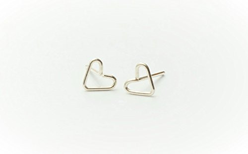Sterling Silver Heart Studs Tiny Earrings Valentines Day Girlfriend Gift Sterling Silver Heart Studs Tiny Earrings Valentines Day Girlfriend Gift