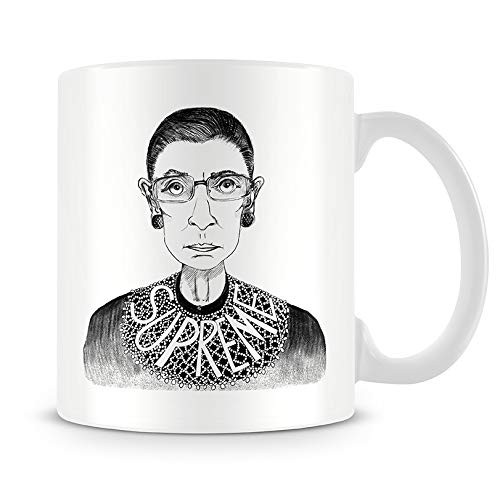 PeachyApricot Supreme Ruth Bader Ginsburg Notorious RBG 11 Ounce Mug