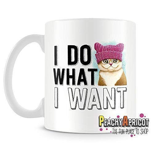 PeachyApricot Cat I Do What I Want 11oz Coffee Mug
