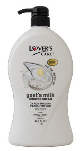 Lover s care goat s milk shower cream 40.7 oz  1200ml  -Pearl Powder plus Bio Nutrient