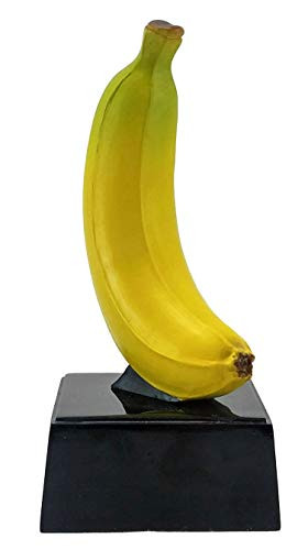 Decade Awards Banana Trophy on Black Base -Top Banana Award - 7 Inch Tall - Customize Now