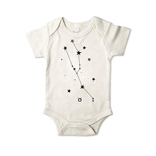 Taurus Organic Baby Clothes Zodiac April 20 - May 20 Star Sign Bodysuit - 3-6 Month Size