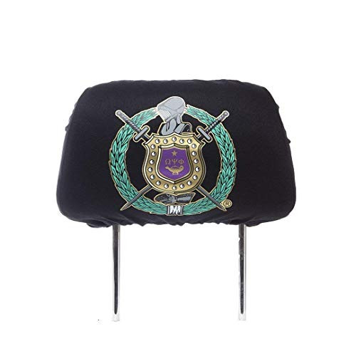 Omega Phi Psi Fraternity Headrest Cover - Black