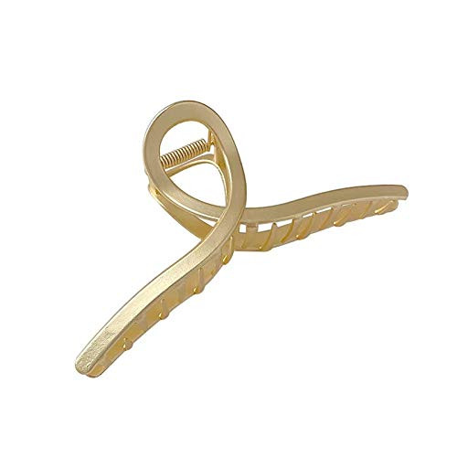Moschin Metal Hairpin Back to Head Bathroom Grab Clip Top Clip Simple Hairpin Femininity Curly Hair Ponytail Hairpin Hair Accessories 14K Gold Plated