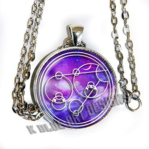 Doctor Who says inchI Love You inch in Gallifreyan - Purple blue green or pink pendant necklace Doctor Who says inchI Love You inch in Gallifreyan - Purple blue green or pink pendant necklace
